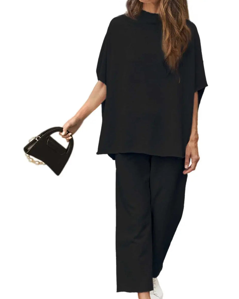 Set Effen Top En Rechte Pijp Broek