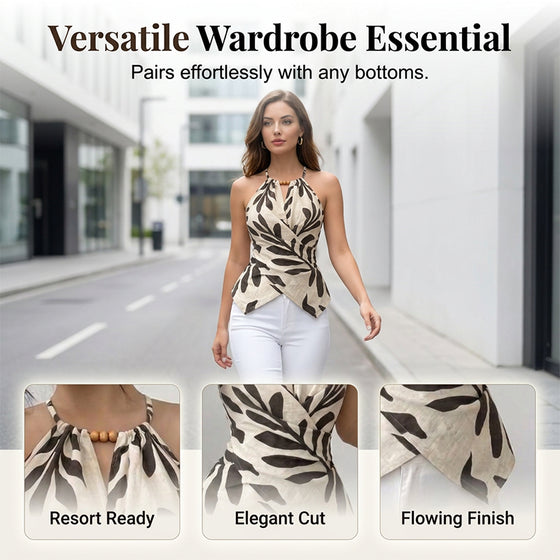 Tank Top Halter Kruis Afdruk