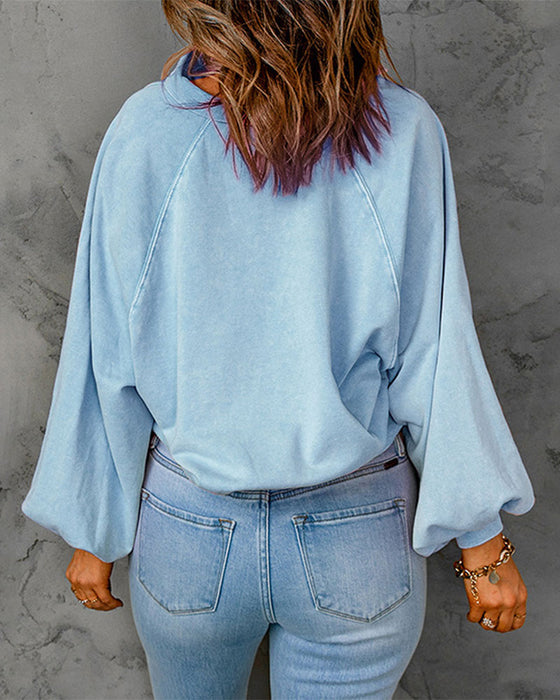 Sweatshirt Slag Knoop Effen