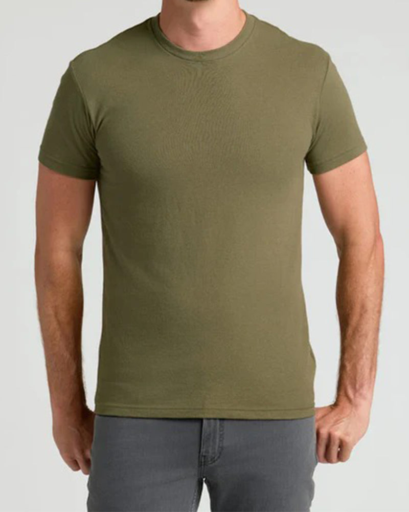 Top Heren Effen Korte Mouw