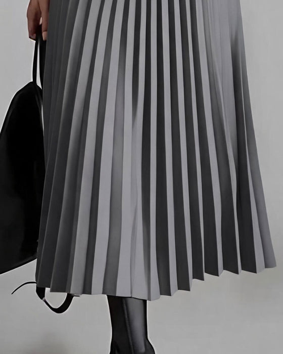 Jurk Patchwork Geplooid Midi