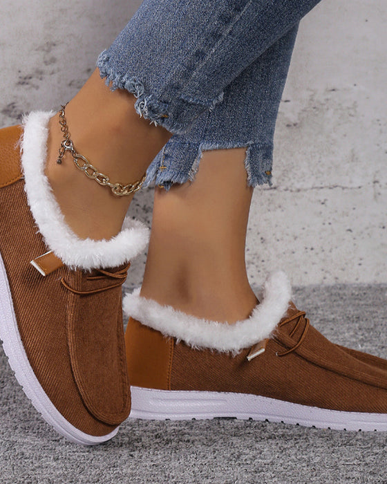 Effen kleur verdikte warme katoenen schoenen