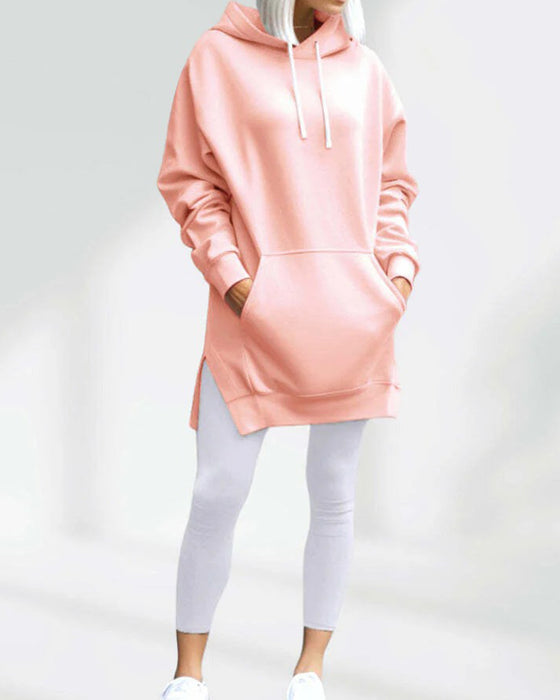 Hoodie Effen Loose Fit Trekkoord