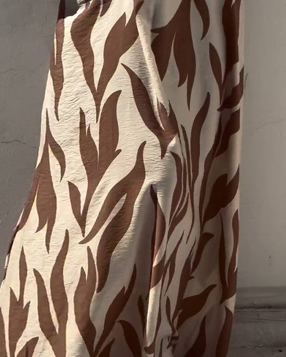 Jurk Mouwloos Rugloos Gedrukt