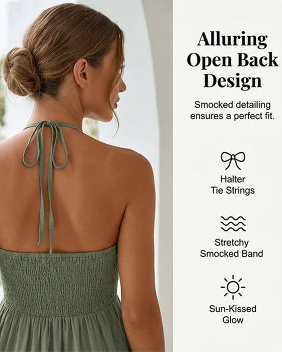 Jurk Halsband Bandeau Meerlaagse Ruche
