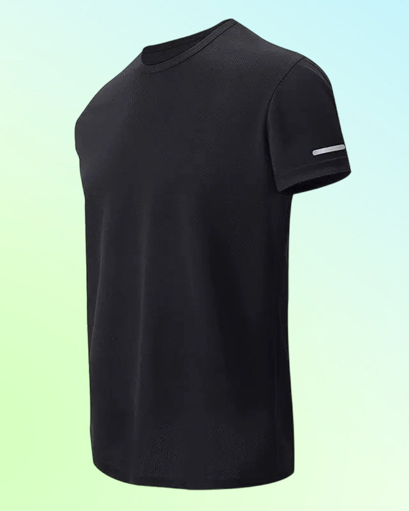 Heren T-Shirt Effen Kleur Korte Mouw Sportief