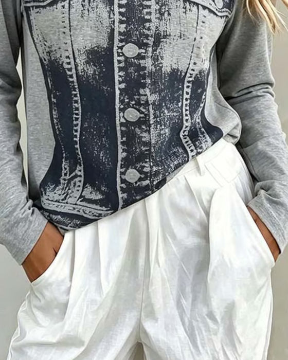 Top Rondhals Print