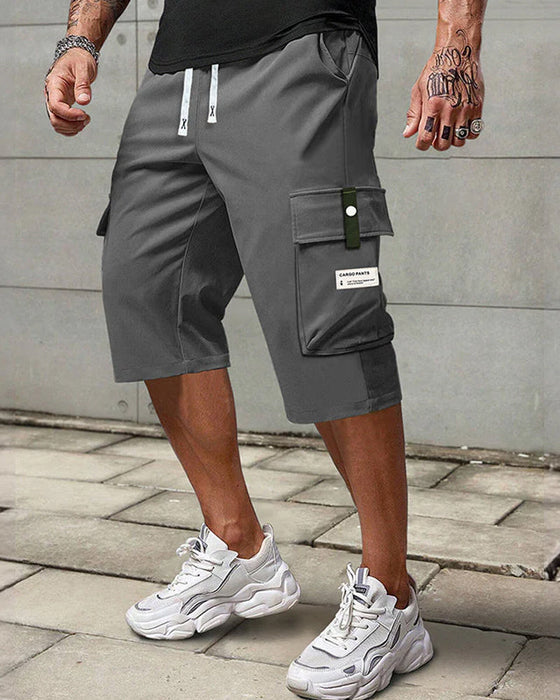 Broek Heren Casual Trekkoord Capri Cargo