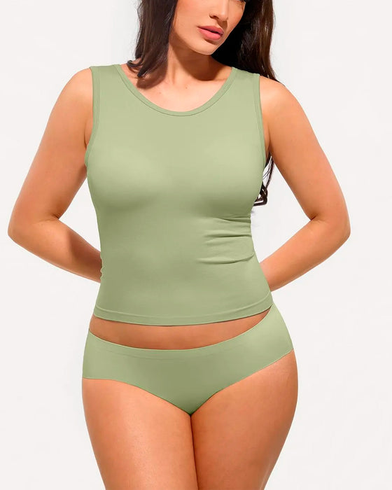 Tanktop Gestreept Ingebouwde Bh