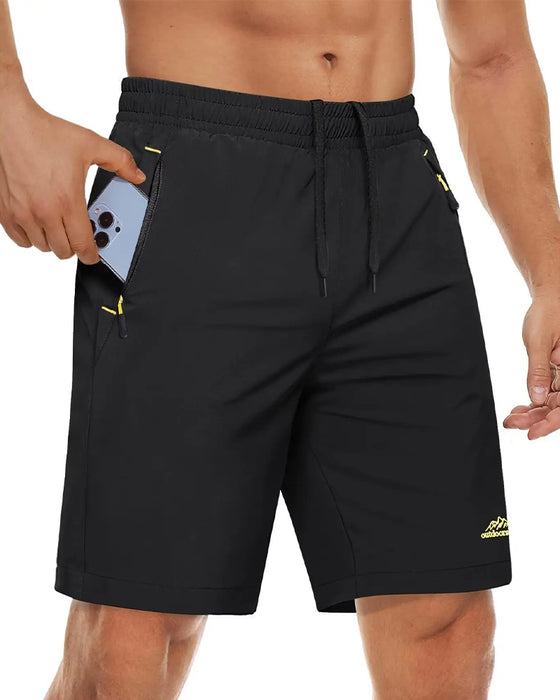 Shorts Elastische Taille Koord Rits Sport