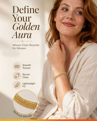 Brede Geweven Mesh Armband