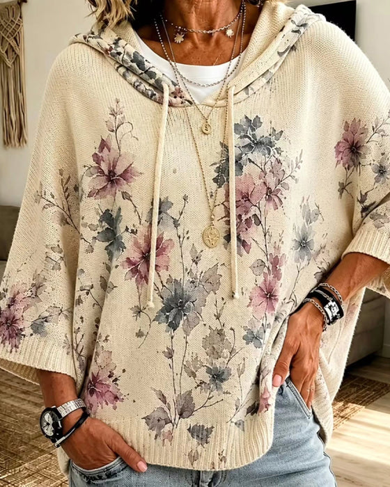 Pullover Casual Bedrukt Met Trekkoord