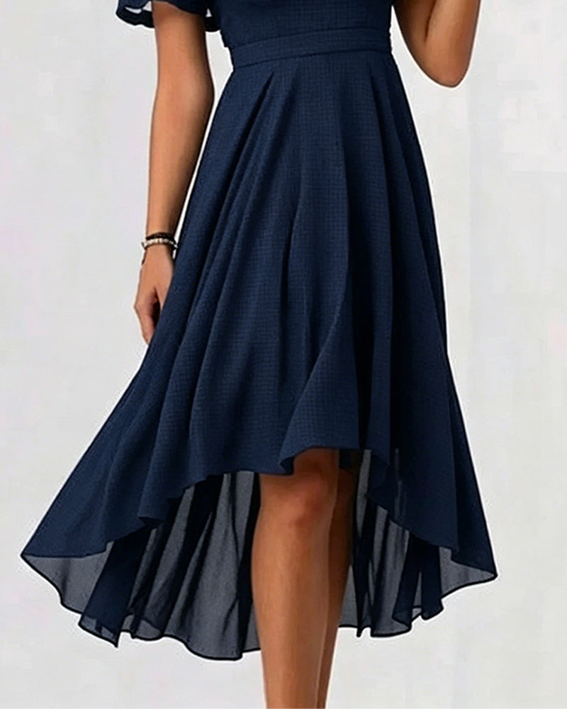 Jurk Mesh Patchwork Onregelmatig