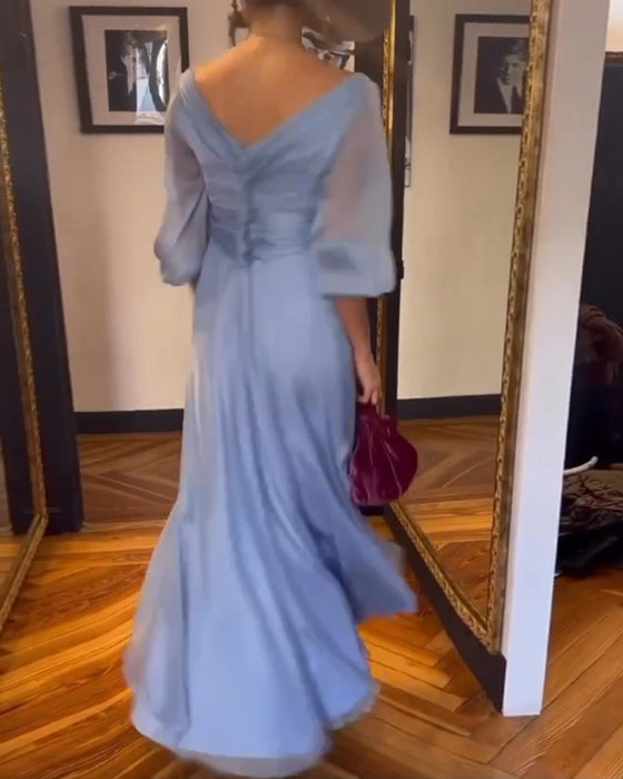 Effen kleur jurk met laag uitgesneden taille