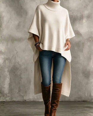 Pullover Turtleneck Cape Onregelmatig
