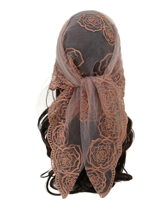 Bloemen Mesh Scallop Design Bandana