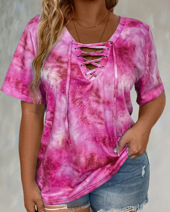 Blouse Tie-Dye Print