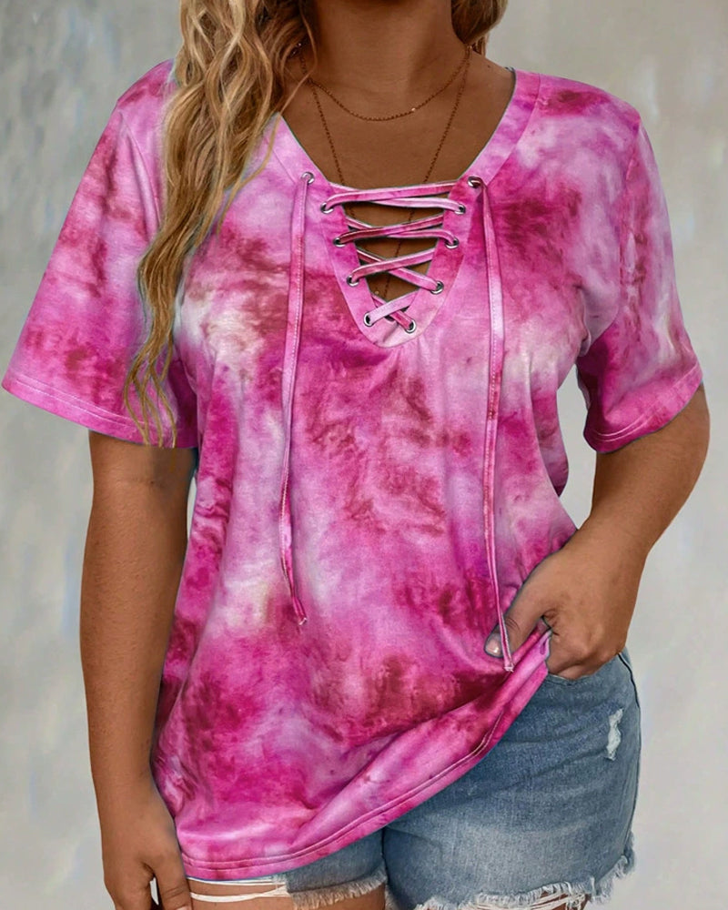 Blouse Tie-Dye Print