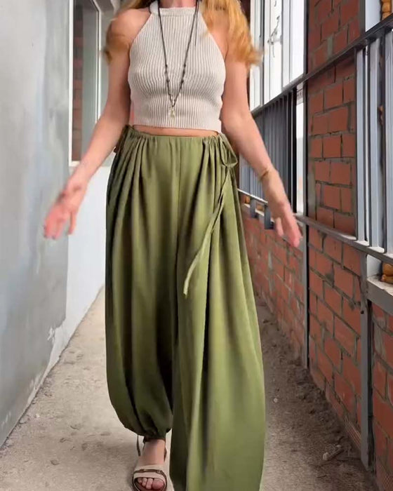 Broek Los Trekkoord Wijde Pijp
