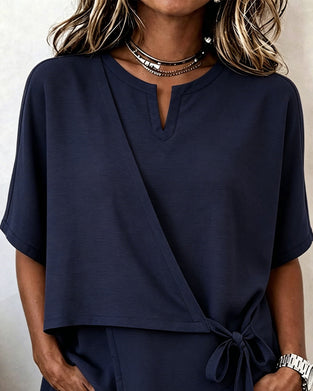 Blouse Casual Strik Effen