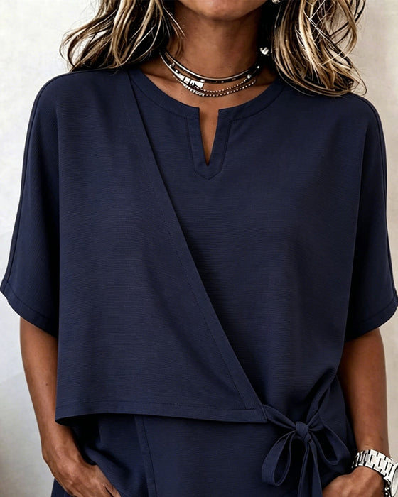 Blouse Casual Strik Effen