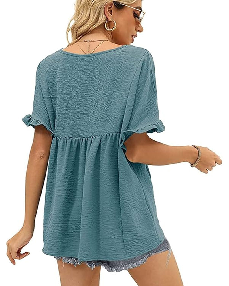 Blouse Casual Ruche Loose Fit