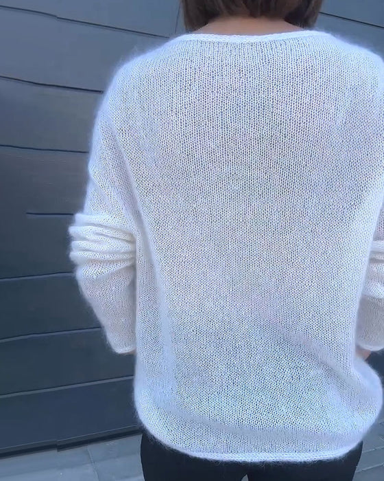 Pullover Ronde Hals Effen Los