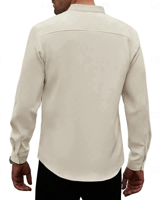 Heren Overhemd Fashion Mini Mandarin Kraag