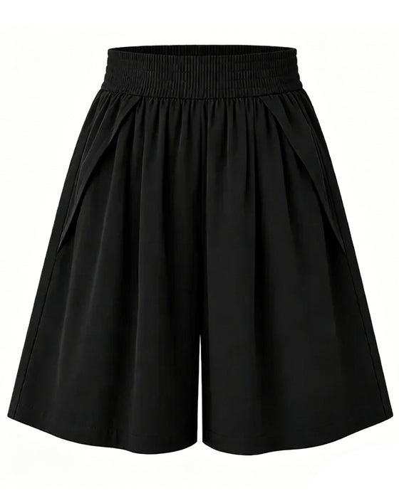 Shorts Elastische Taille Wijdbeen
