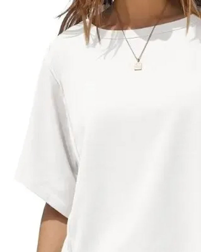 T-Shirts Kort Drop Schouder Los