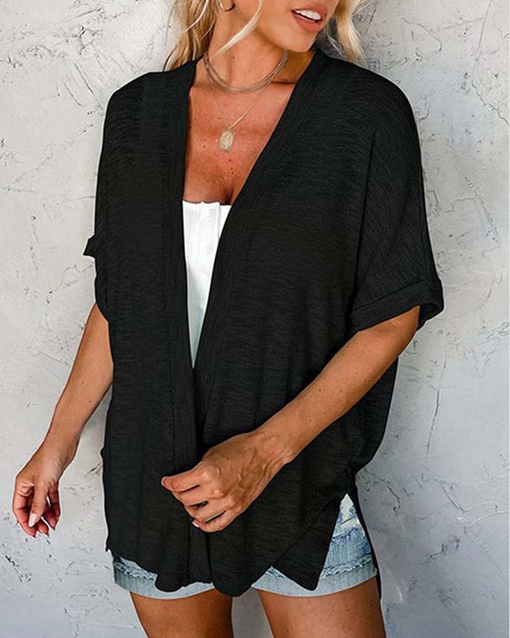 Jas Korte Mouw Casual Effen