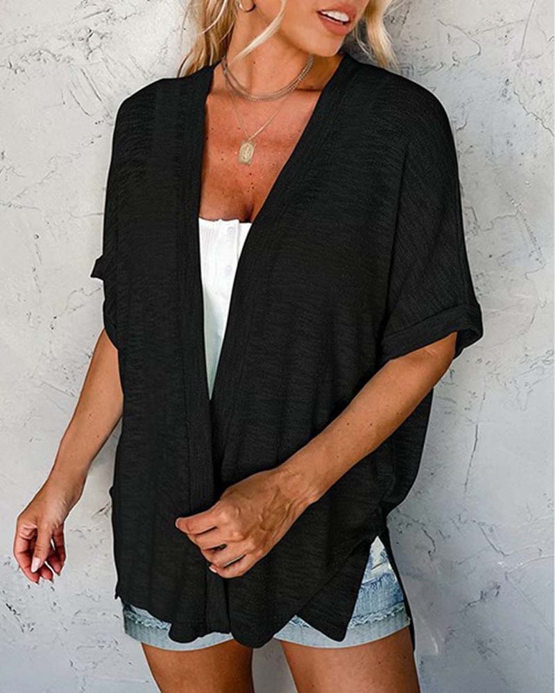 Jas Korte Mouw Casual Effen