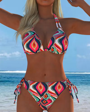 Bikini Kleurrijk Geometrisch Halter