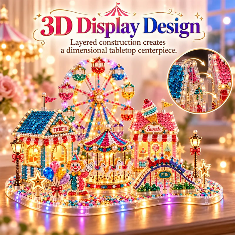 3D LED Kerst Diamantkunst DIY Kit
