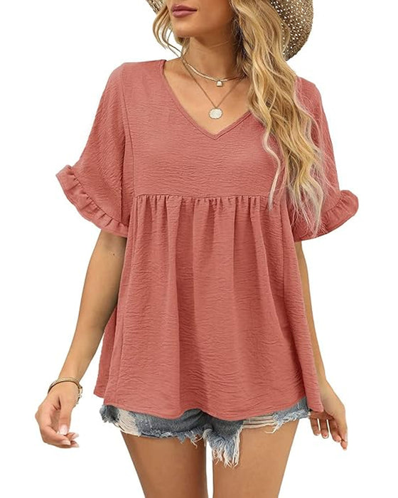 Blouse Casual Ruche Loose Fit