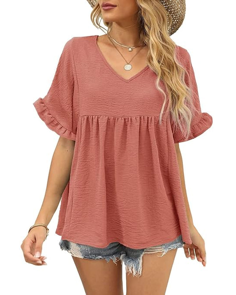 Blouse Casual Ruche Loose Fit