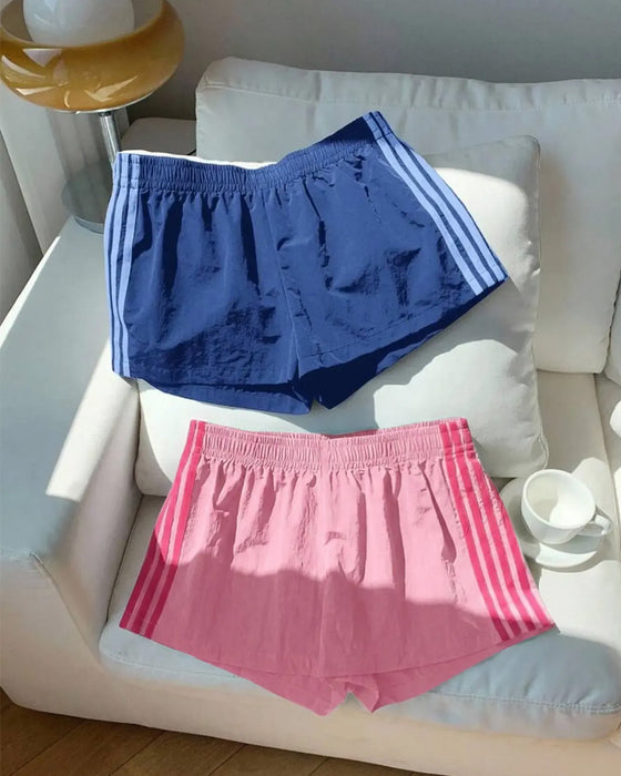 Shorts Gestreepte Contrastrijke Baan