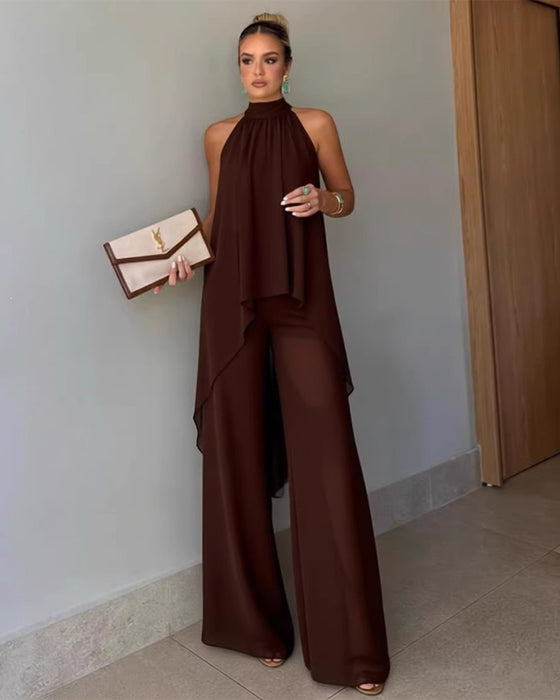 Set Casual Asymmetrisch Mouwloos