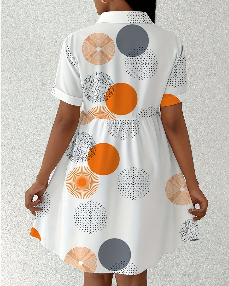 Jurk Polka Dot Print Shirt