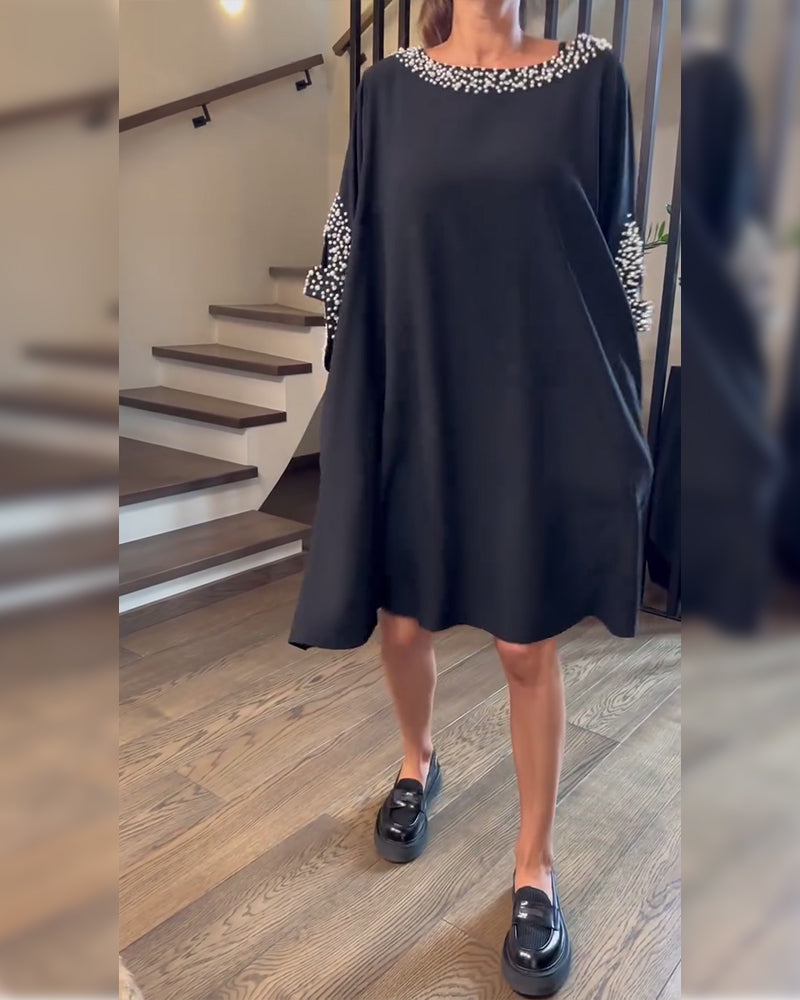 Modieuze Loszittende Kralenjurk