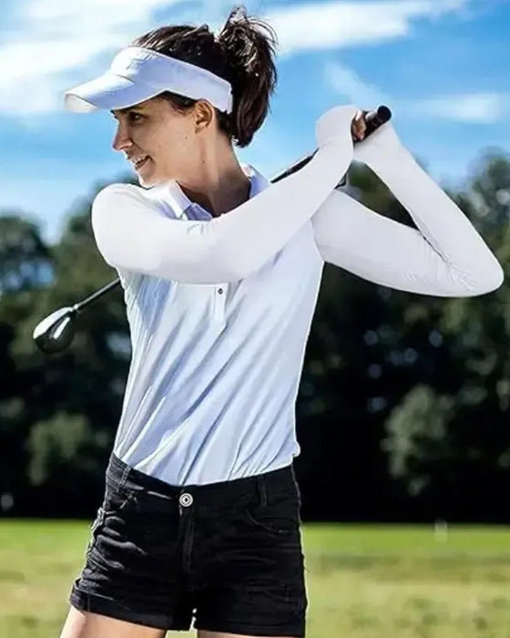 Dames 4-Pack Verkoelende UV-Beschermende Armstukken met Duimgaten