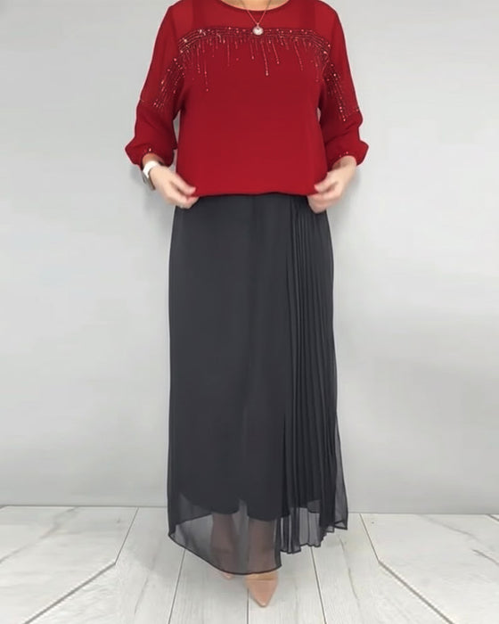 Blouse Gaas Gespleten Loose