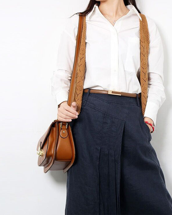 Eenvoudige retro effen dunne riem