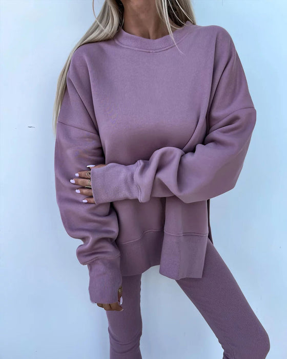 Set Slim Broek Los Sweatshirt