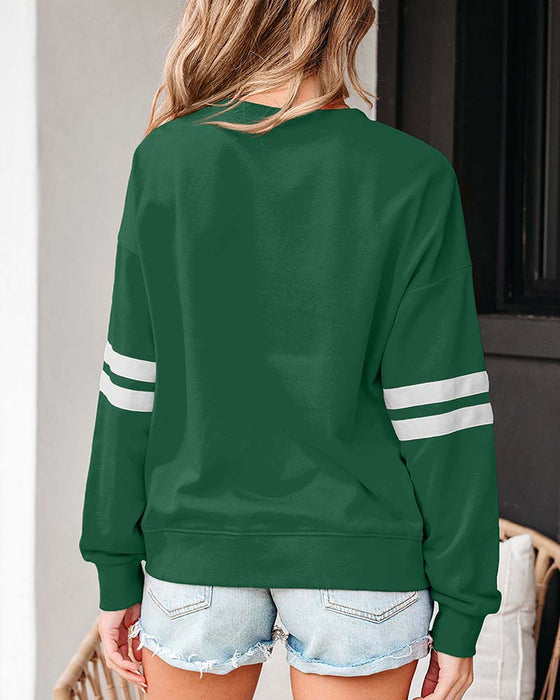 Color-Block Lange Mouw Ronde Hals Sweatshirt
