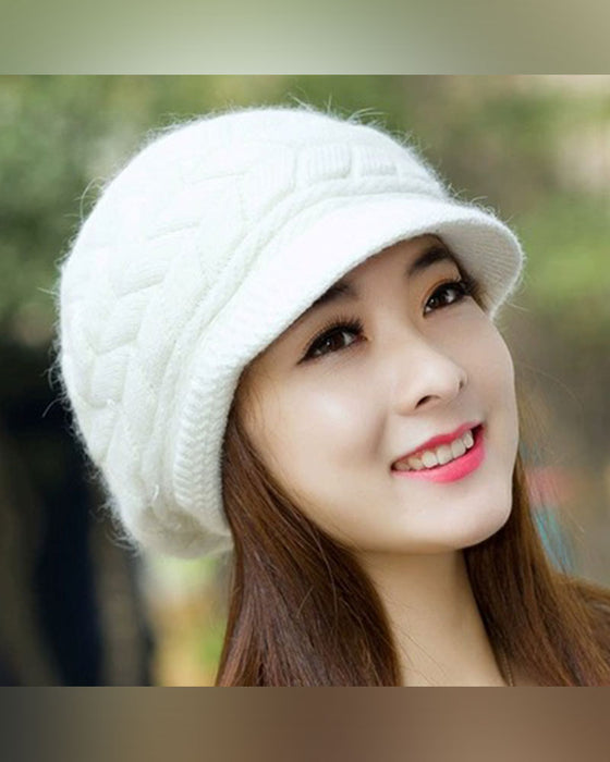 Dames Kabelbrei Winter Slouchy Beanie Muts Zacht Warm Rekbaar