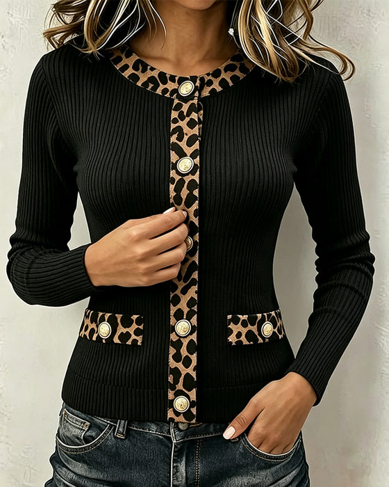Top Luipaard Patchwork Mode