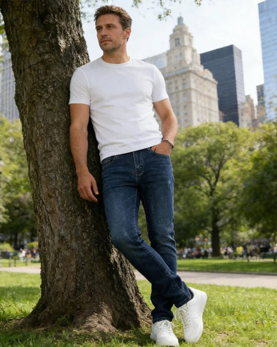 Jeans Heren Casual Effen