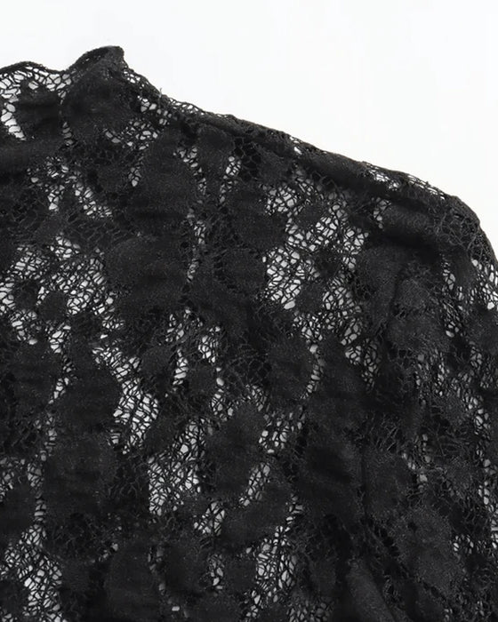 Bodysuit Ronde Hals Lange Mouw Kant