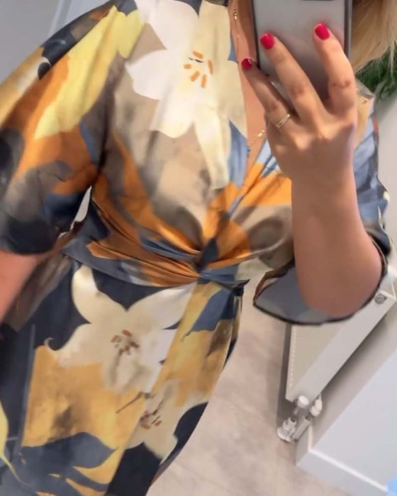 Holle effen jarreteljurk met dubbele bandjes